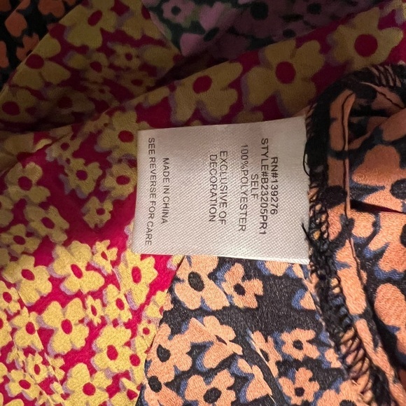 BLACK RAINN Sleeveless Pleated Blouse Women’s Colorful Patchwork Blouse - Size L - Picture 5 of 6